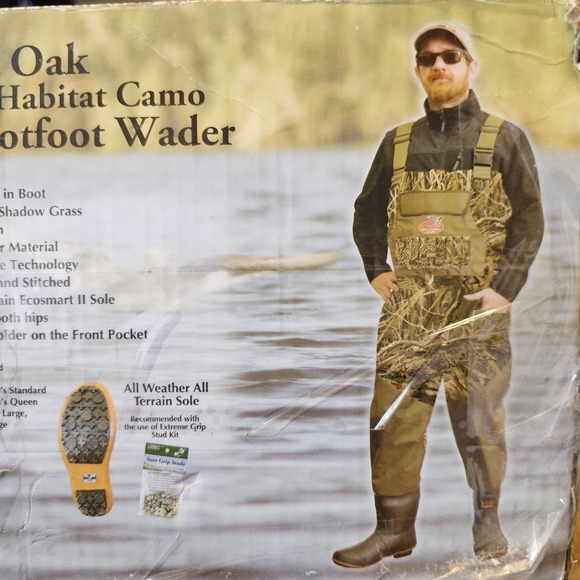 Waterfowl Wading Systems by Caddis Other - *NIB*Mossy Oak Men's Shadow Grass Habitat Camo Waterfowl Bootfoot Wader Size 11